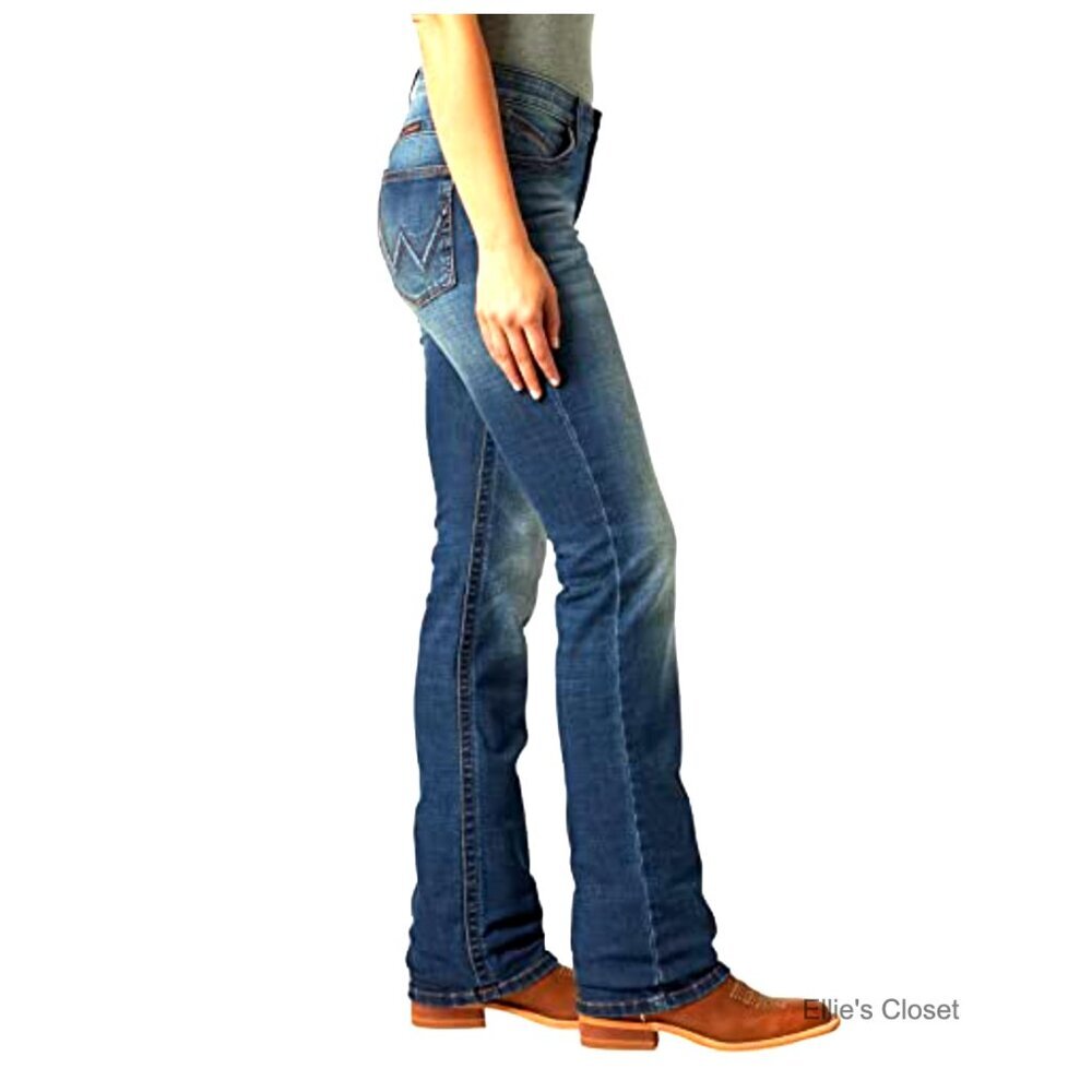Premium Patch Mae Mid Rise Boot Cut Riding Jeans - Picture 3 of 7
